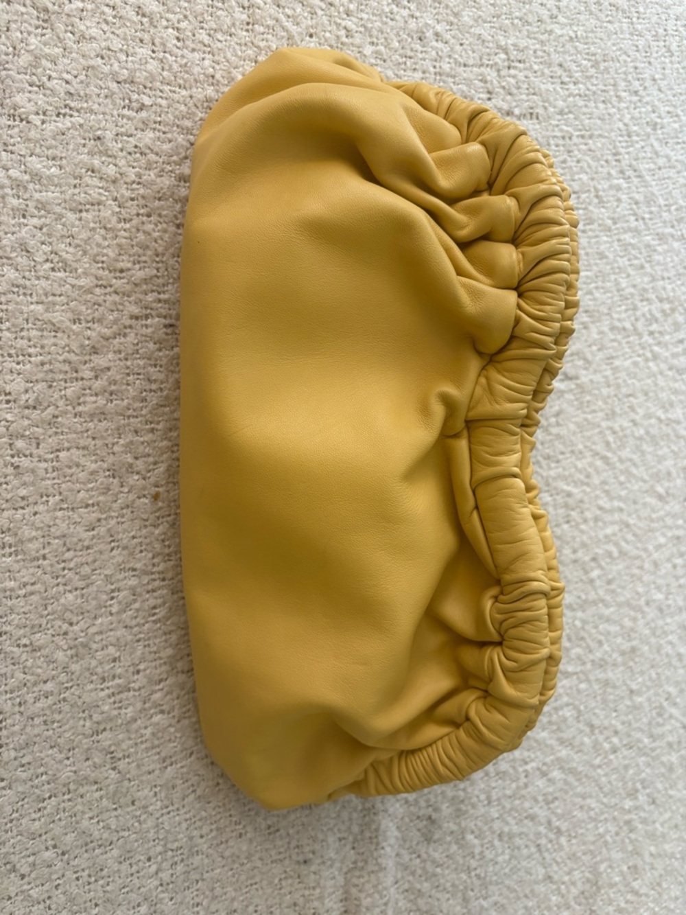 Mansur Gavriel Mustard Yellow Leather Cloud Clutch